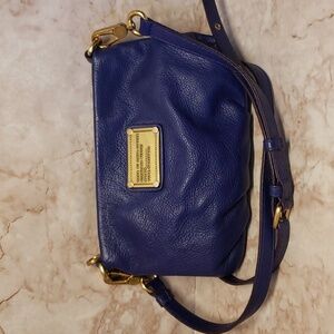 Marc Jacobs small purple pebble leather crossbody bag
